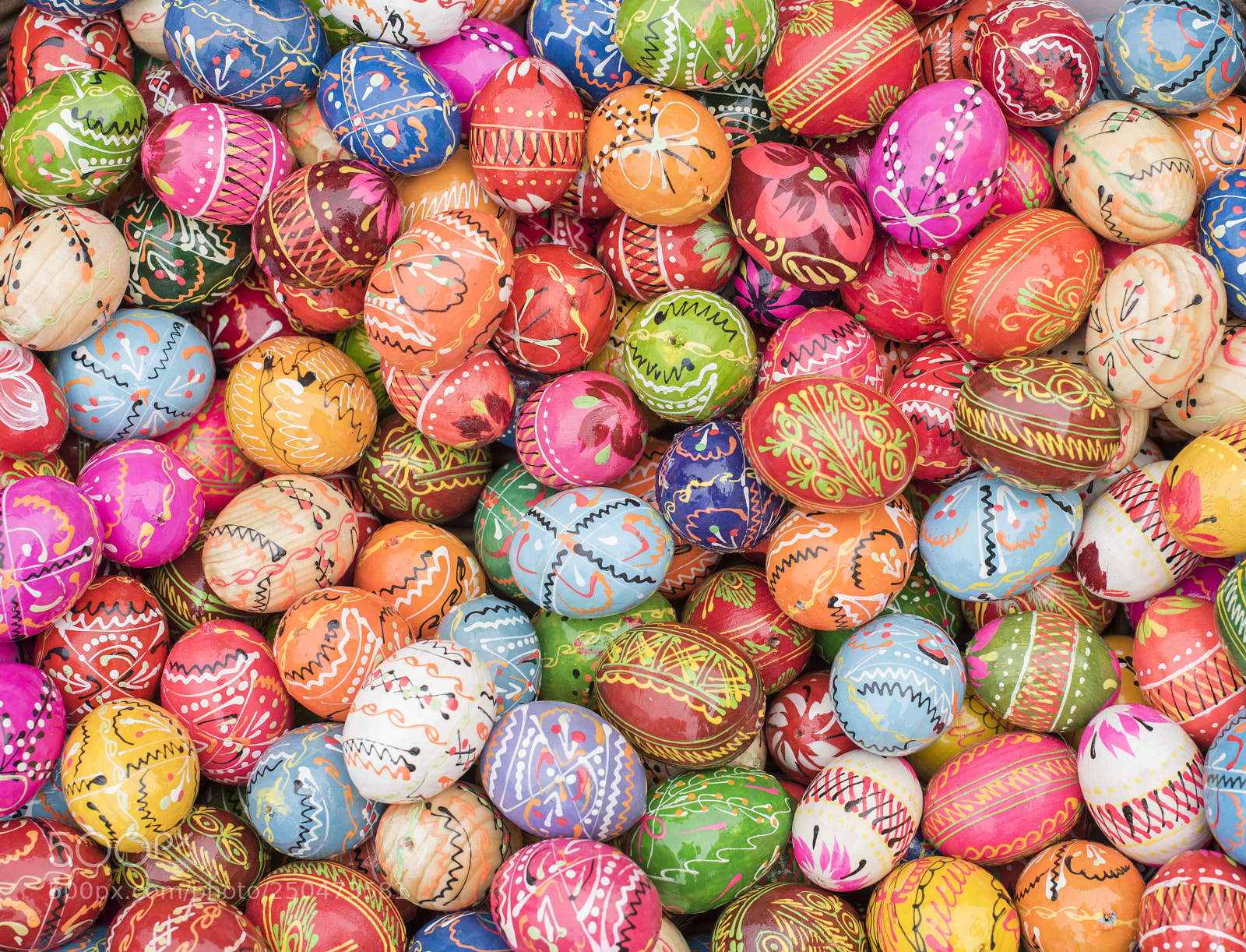 Nikon D810 sample photo. Traditional hand-painted wooden eggs photography
