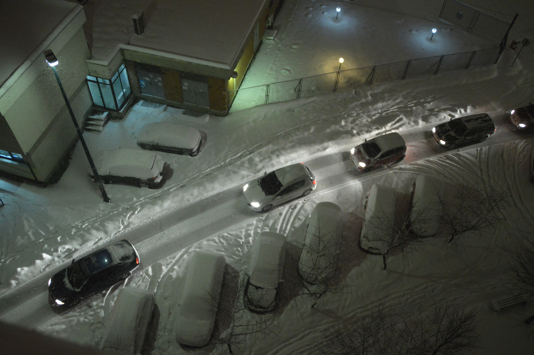 Nikon D3200 sample photo. Snow and cars photography