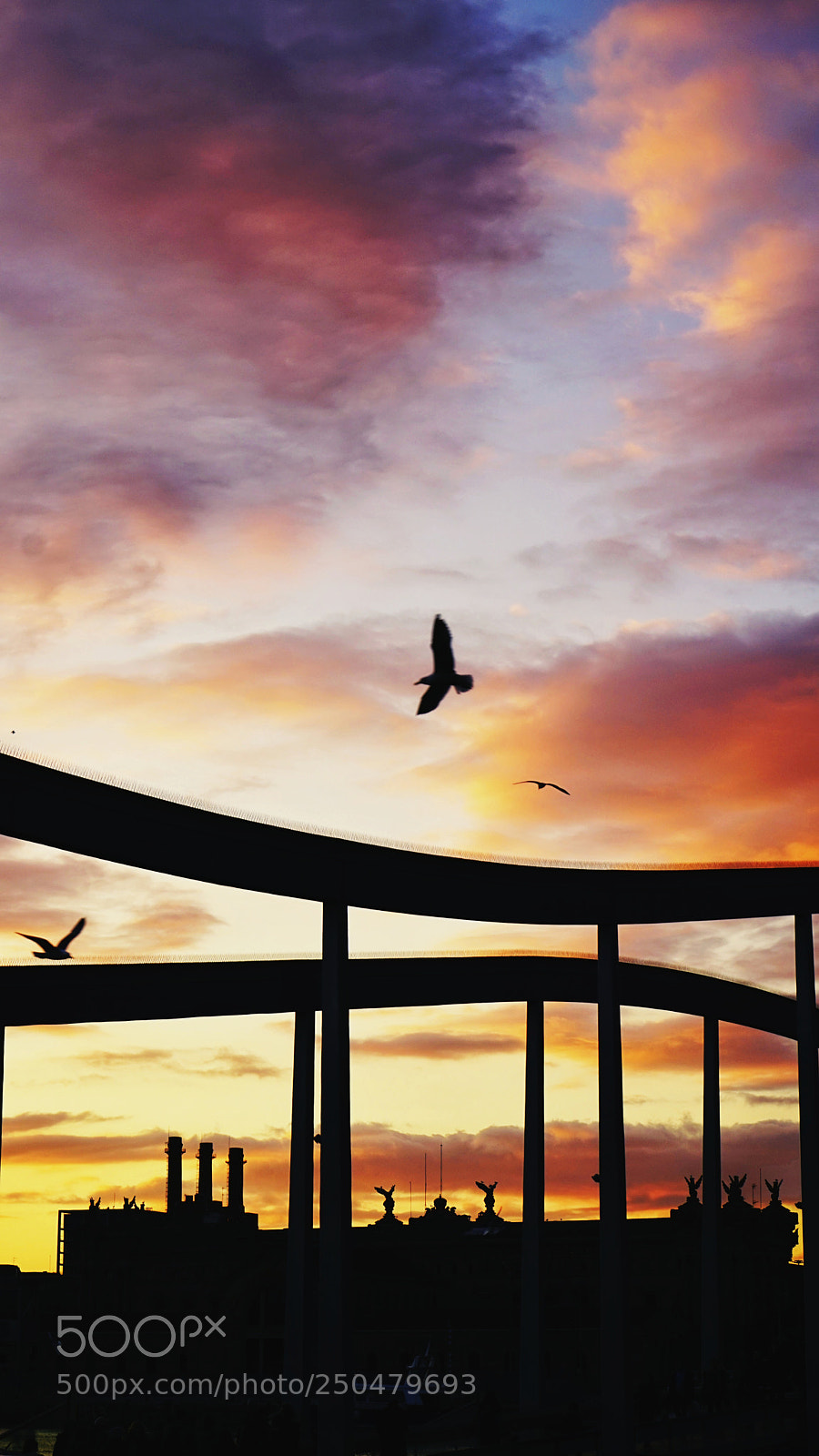 Sony a7 sample photo. Sunset in barcelona photography