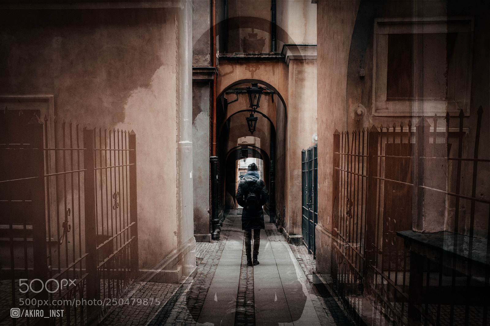Canon EOS 5D Mark II sample photo. Silhouette in old city photography
