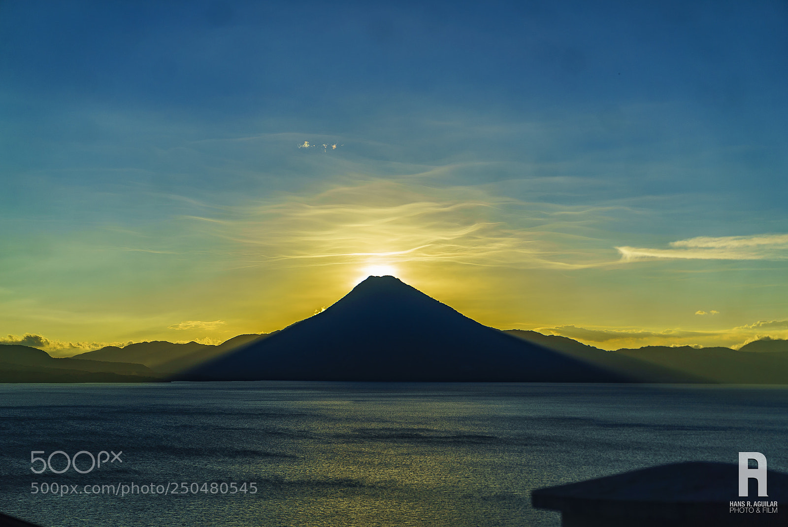 Sony a7S sample photo. Atitlan volcano and lake photography