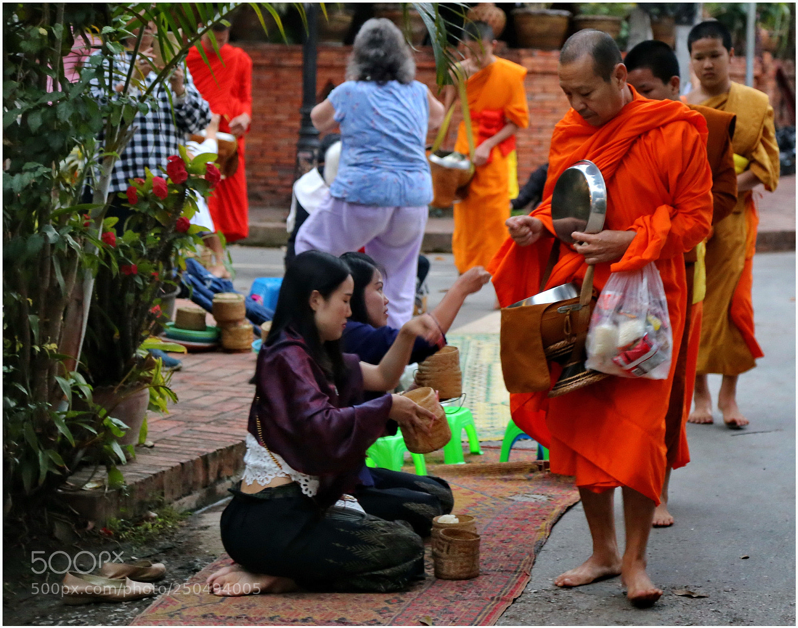 Canon EOS 6D + Canon EF 24-105mm F4L IS USM sample photo. Alms for the monks photography