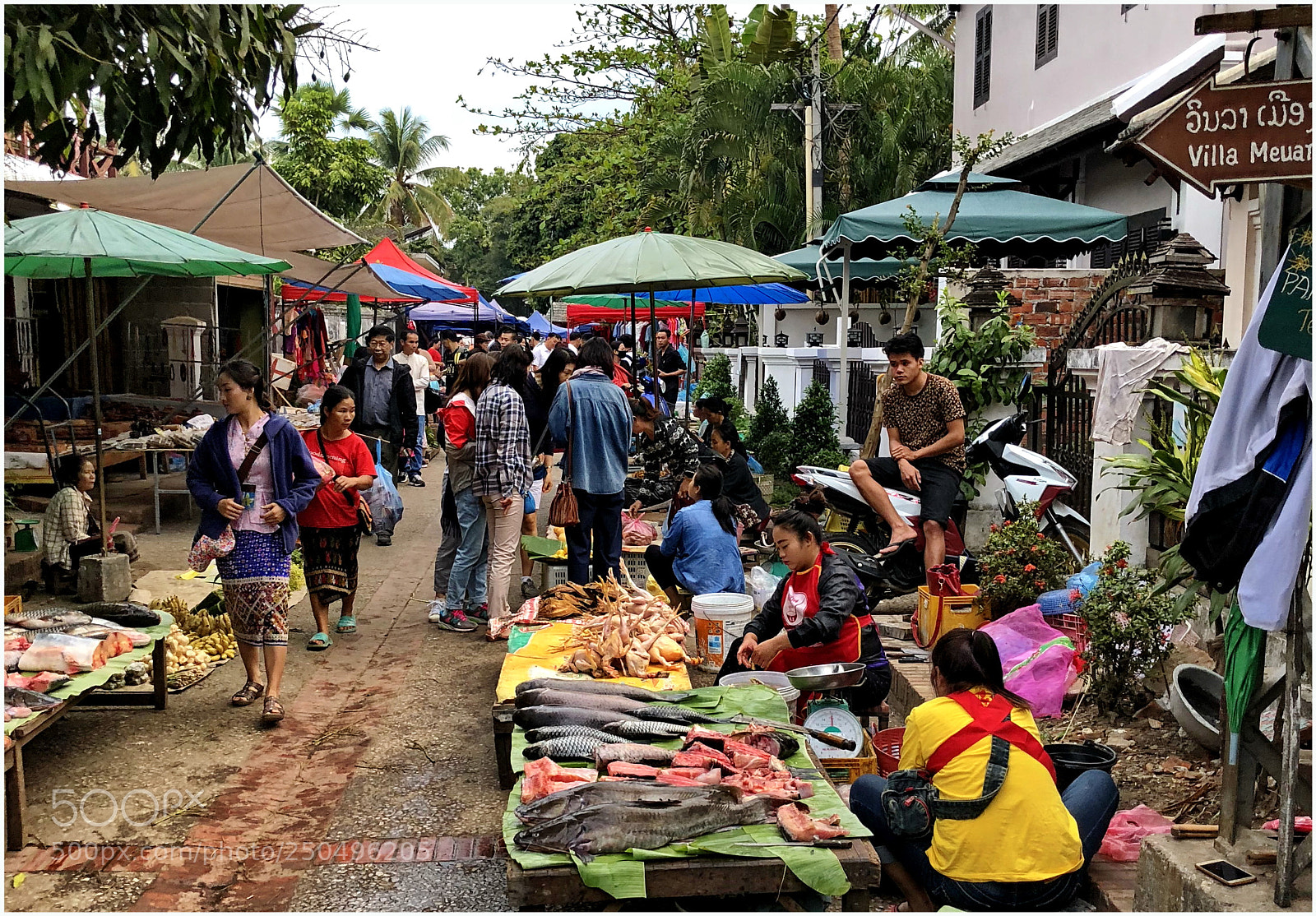 Apple iPhone X sample photo. Luang prabang's morning market photography