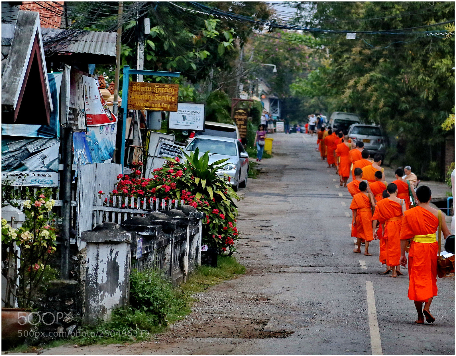 Canon EOS 6D + Canon EF 24-105mm F4L IS USM sample photo. Monks walk the streets photography