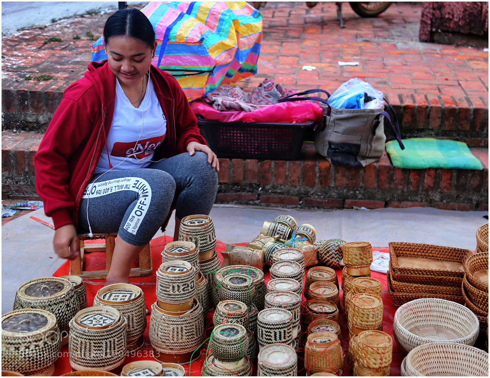 Canon EOS 6D + Canon EF 24-105mm F4L IS USM sample photo. Morning market baskets for photography