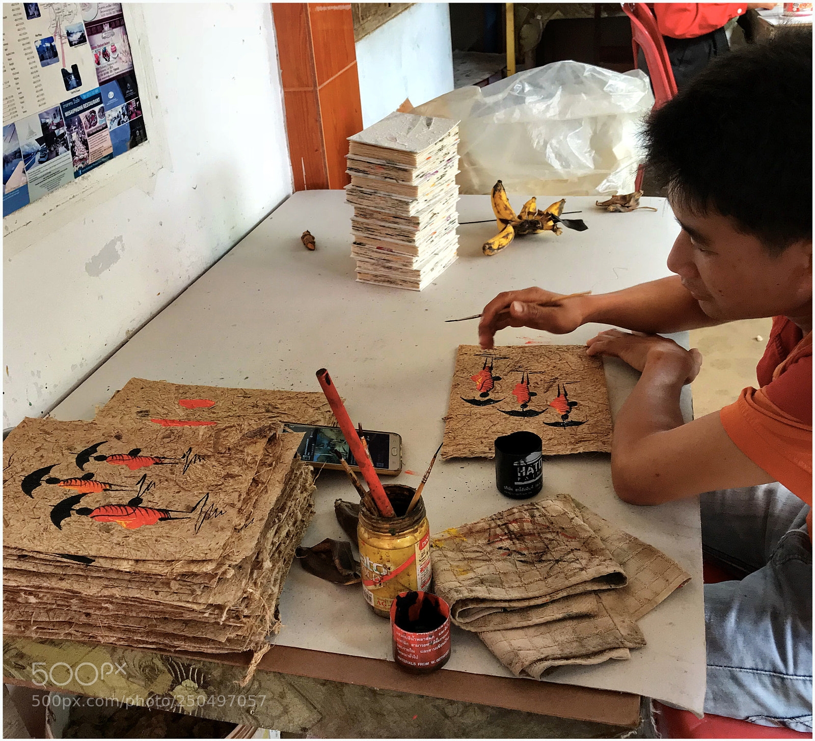 Apple iPhone 7 Plus sample photo. Painter at ban xang photography