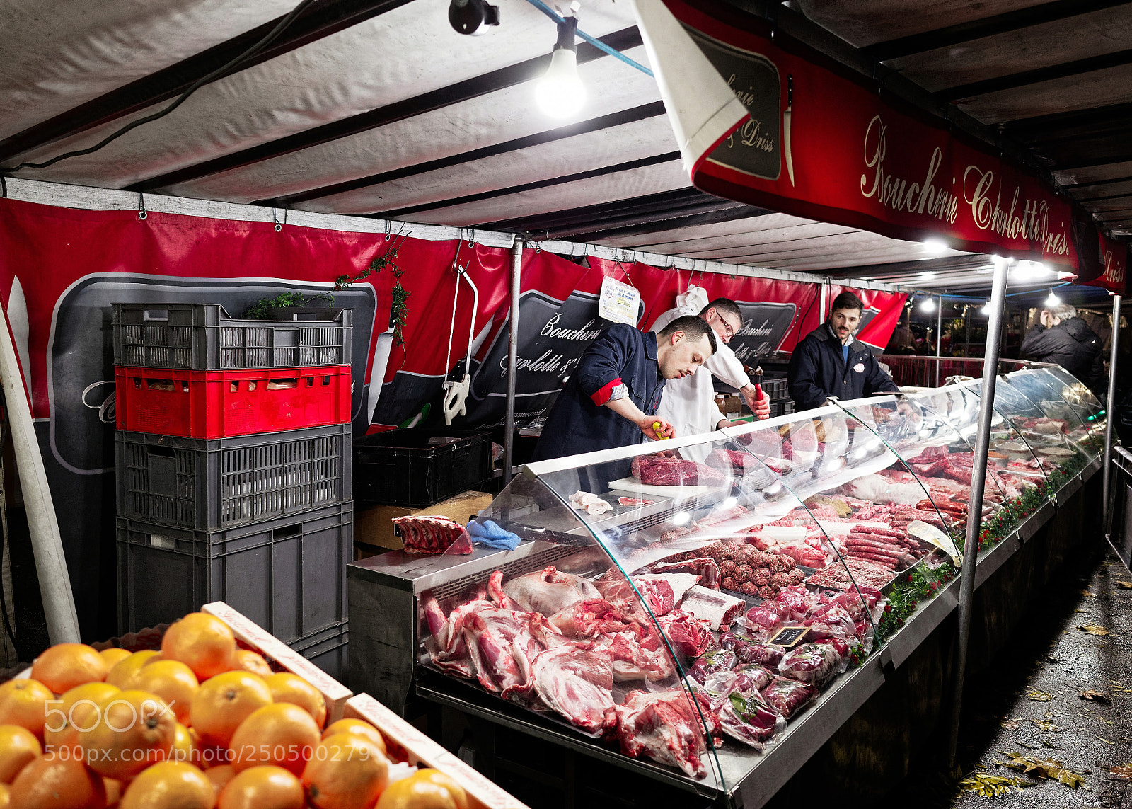 Ricoh GR II sample photo. Meat vendors photography