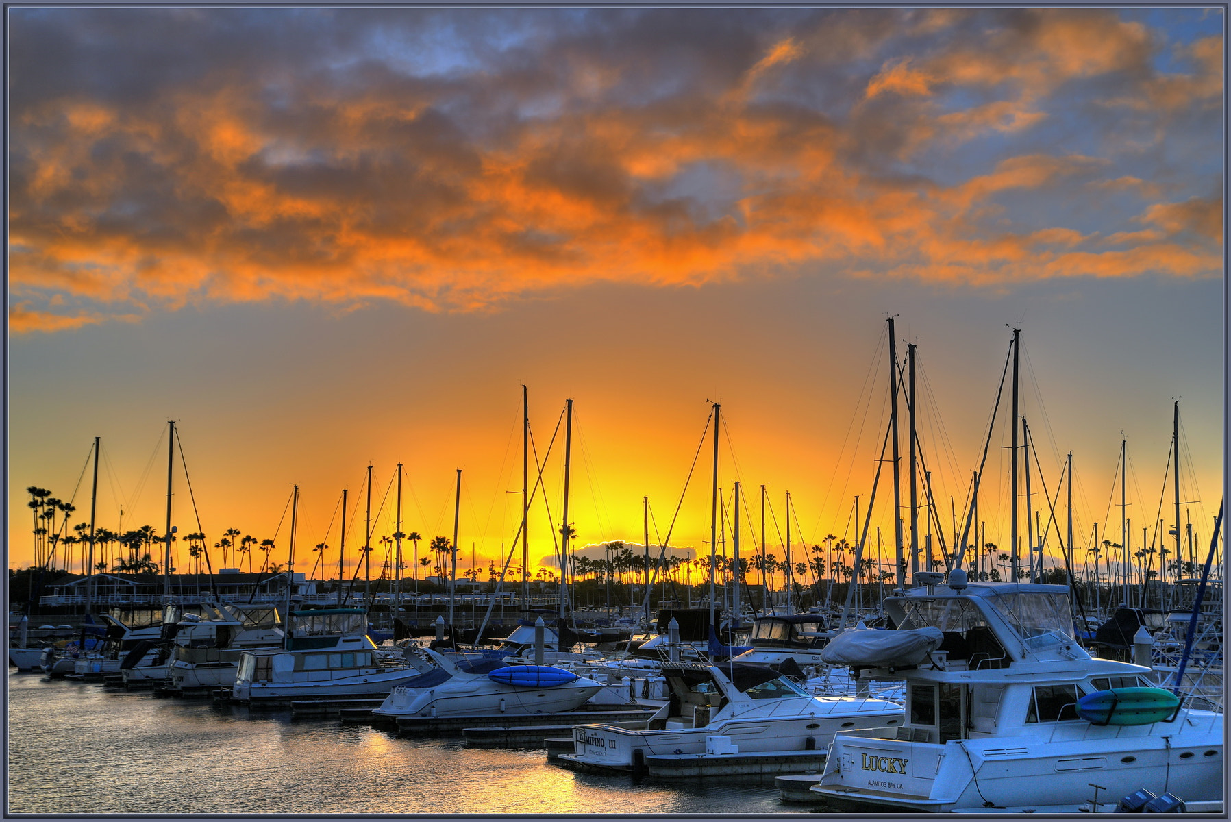 Sigma 24-105mm F4 DG OS HSM Art sample photo. Alamitos bay sunset photography