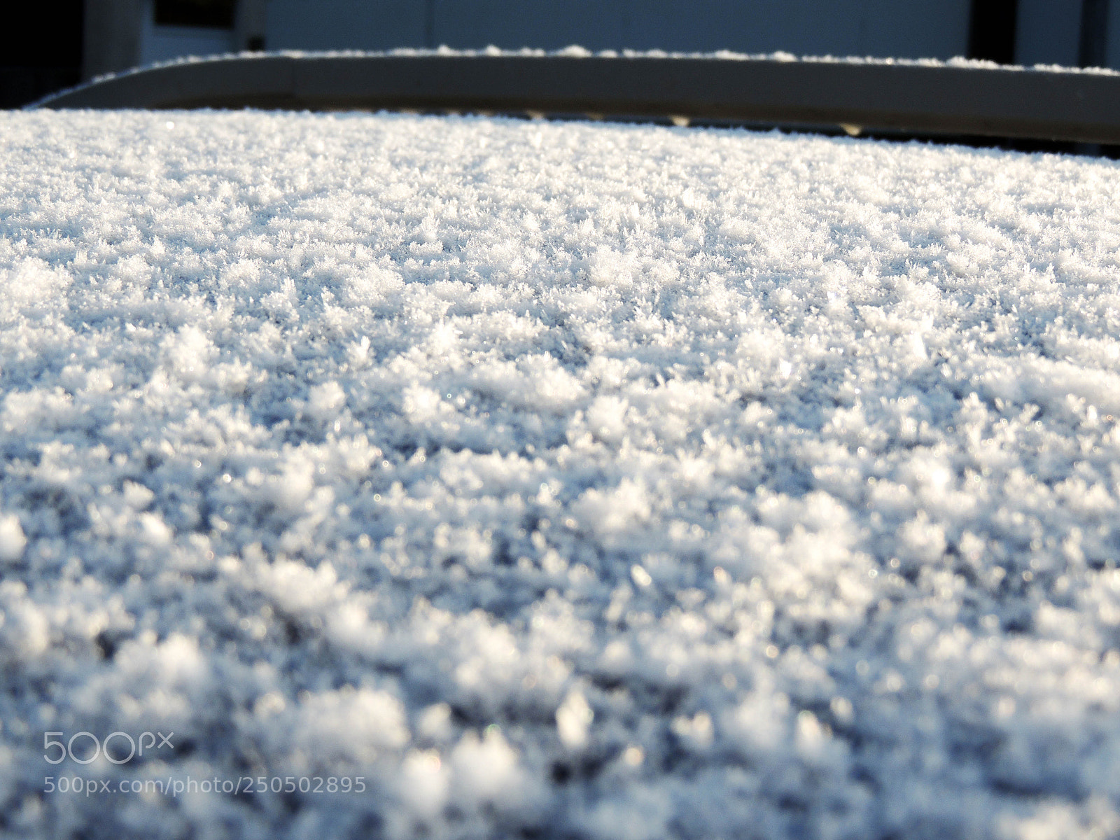 Nikon Coolpix P510 sample photo. Snowdews on car photography