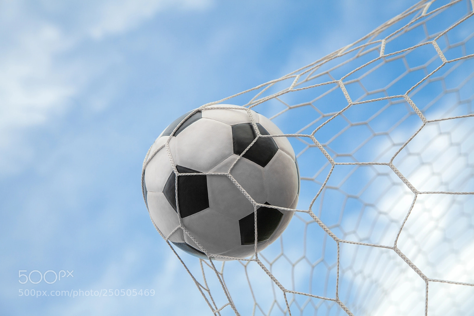 Canon EOS 5D Mark II sample photo. Soccer ball on goal photography