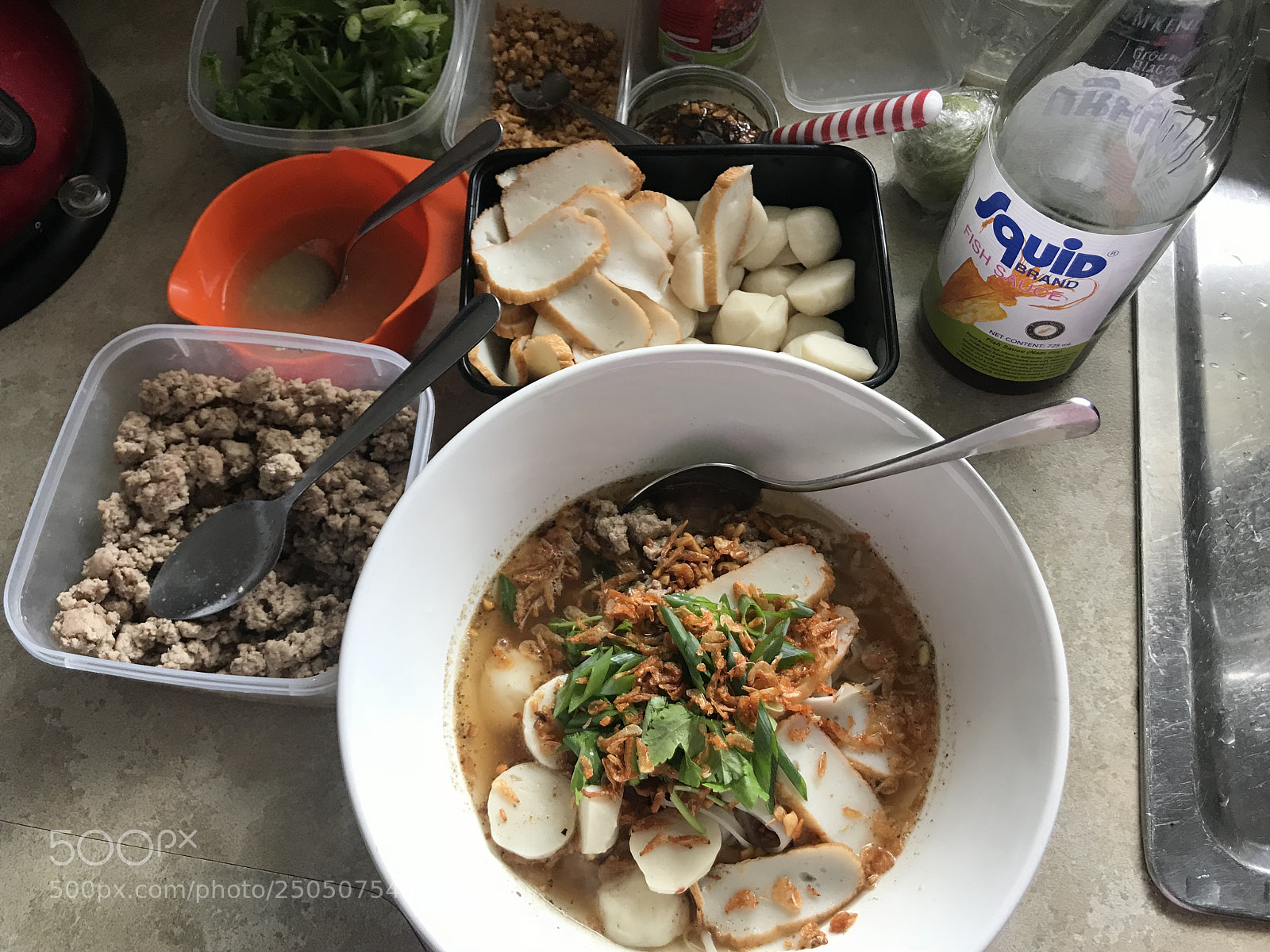 Apple iPhone 7 Plus sample photo. Tom yum noodles with photography