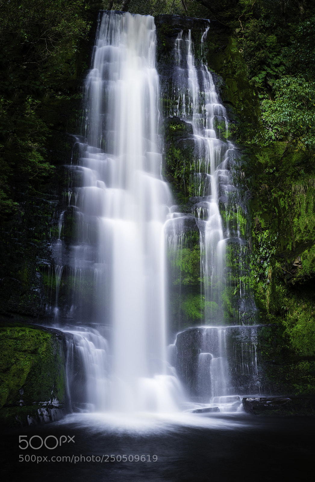 Nikon D810 sample photo. New zealand waterfall photography