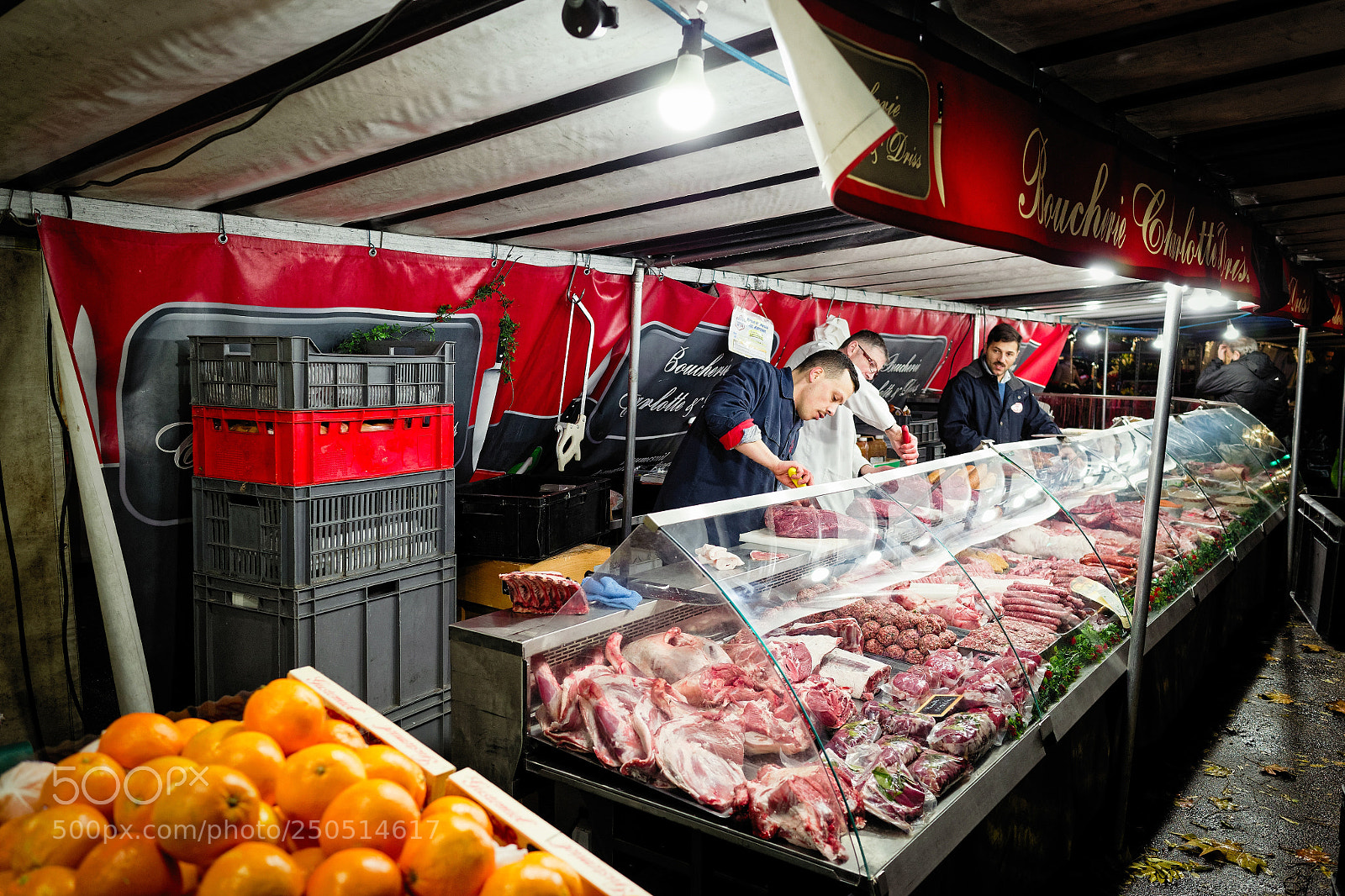 Ricoh GR II sample photo. Meat vendors photography