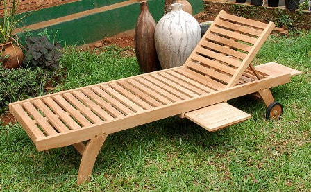 Nikon D80 sample photo. Teak wood sunlounger photography