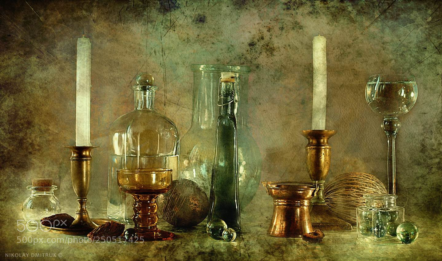 Olympus E-3 sample photo. Candles and glass. 2017 photography