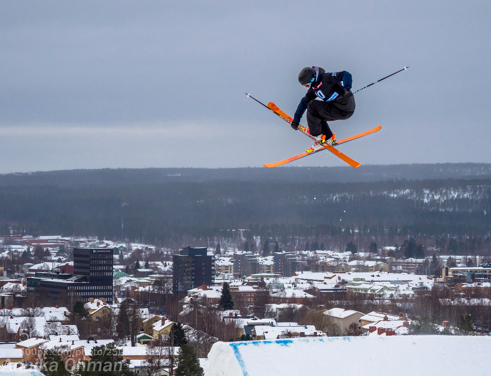 Olympus OM-D E-M1 Mark II sample photo. Skellefteå ski jump photography