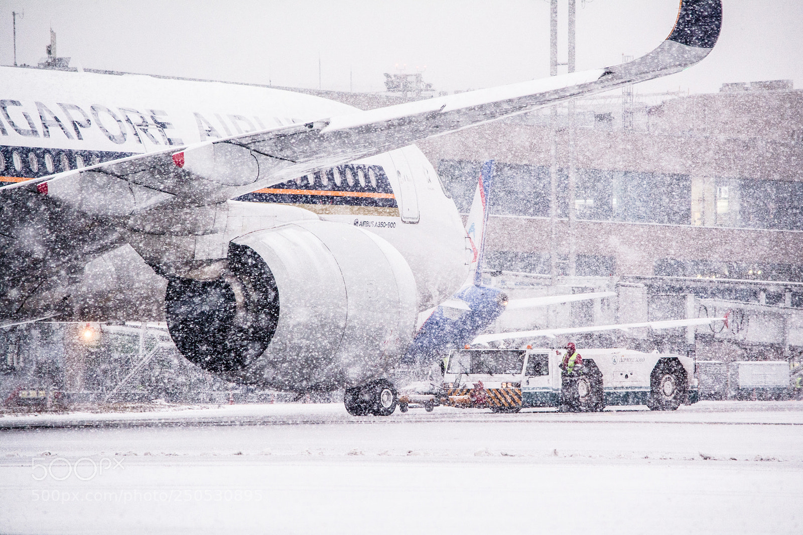 Nikon D5200 sample photo. Snow & airbus a350 photography