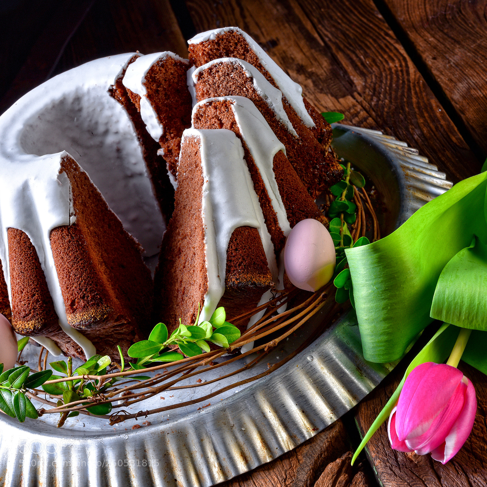 Nikon D810 sample photo. Delicious chocolate spring cake photography