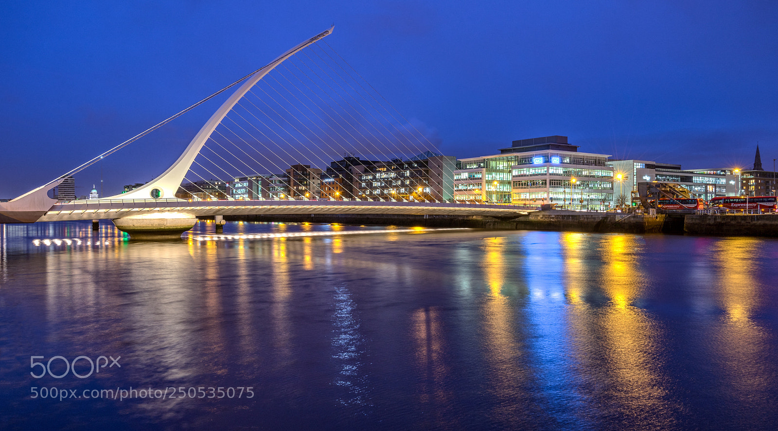 Sony a7 II sample photo. Blue hour in dublin photography