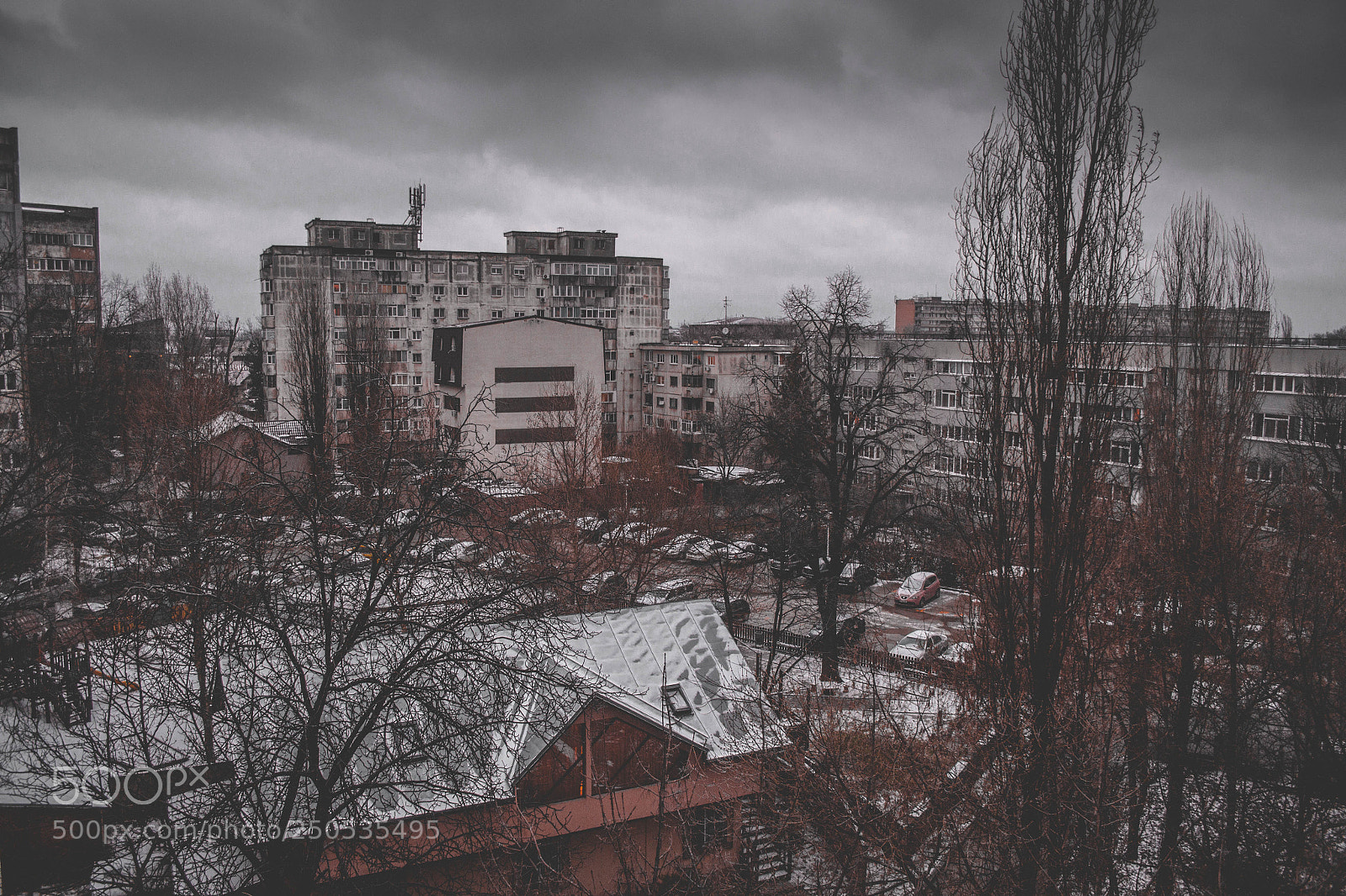Nikon D3100 sample photo. Cloudy neighborhood photography