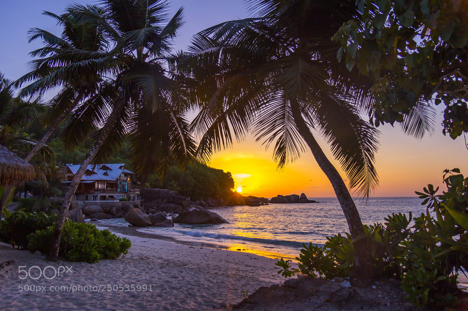Canon EOS 60D sample photo. Seychelles sunset photography