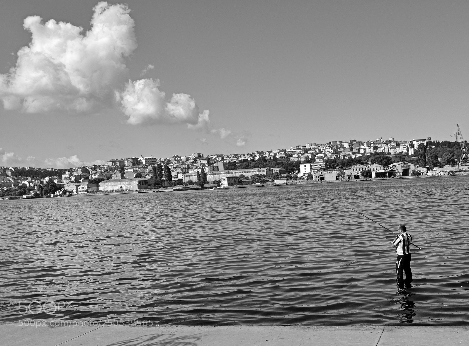Nikon D3200 sample photo. Man walking at sea photography