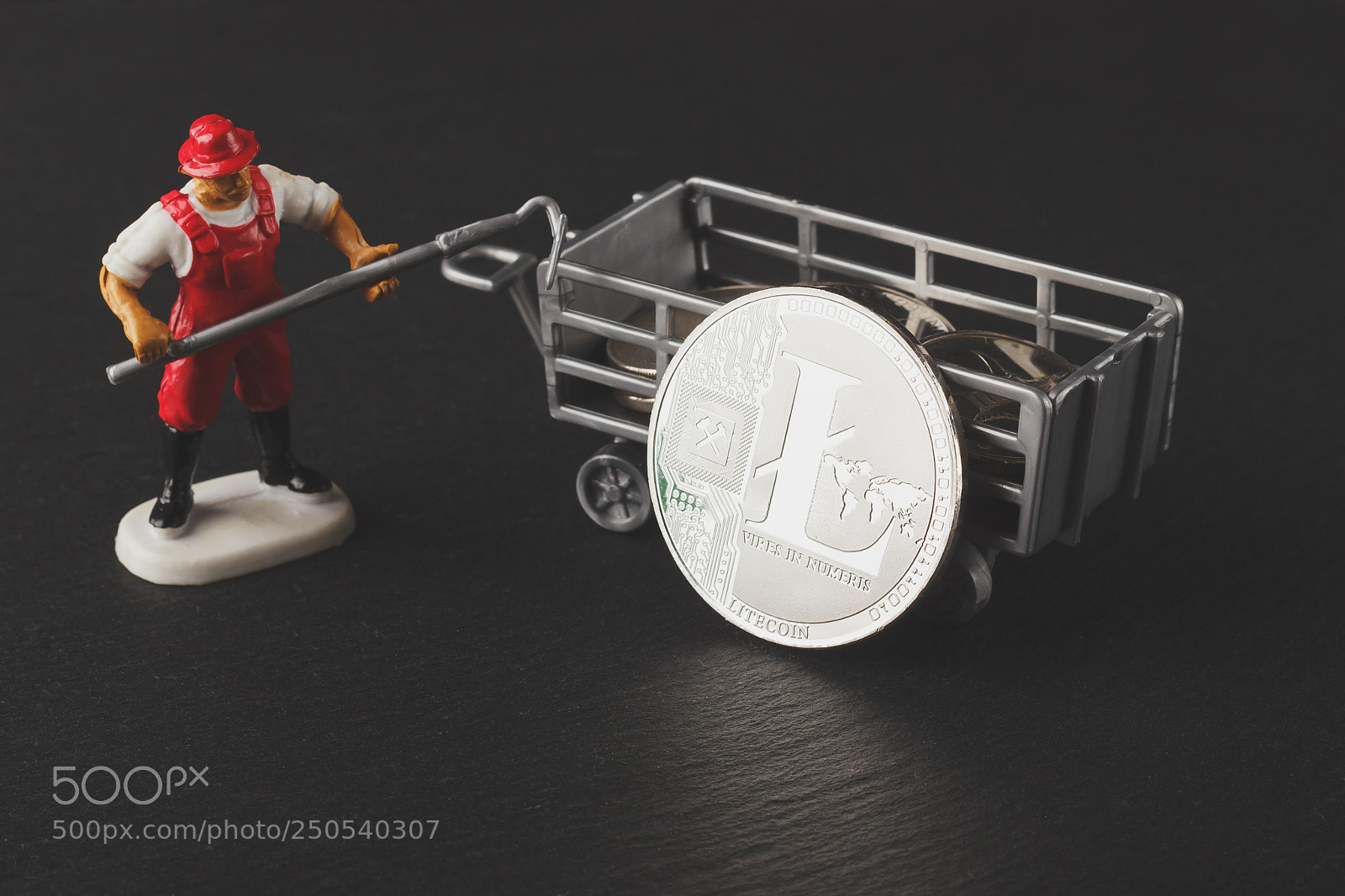 Canon EOS 600D (Rebel EOS T3i / EOS Kiss X5) sample photo. Litecoin on the black photography
