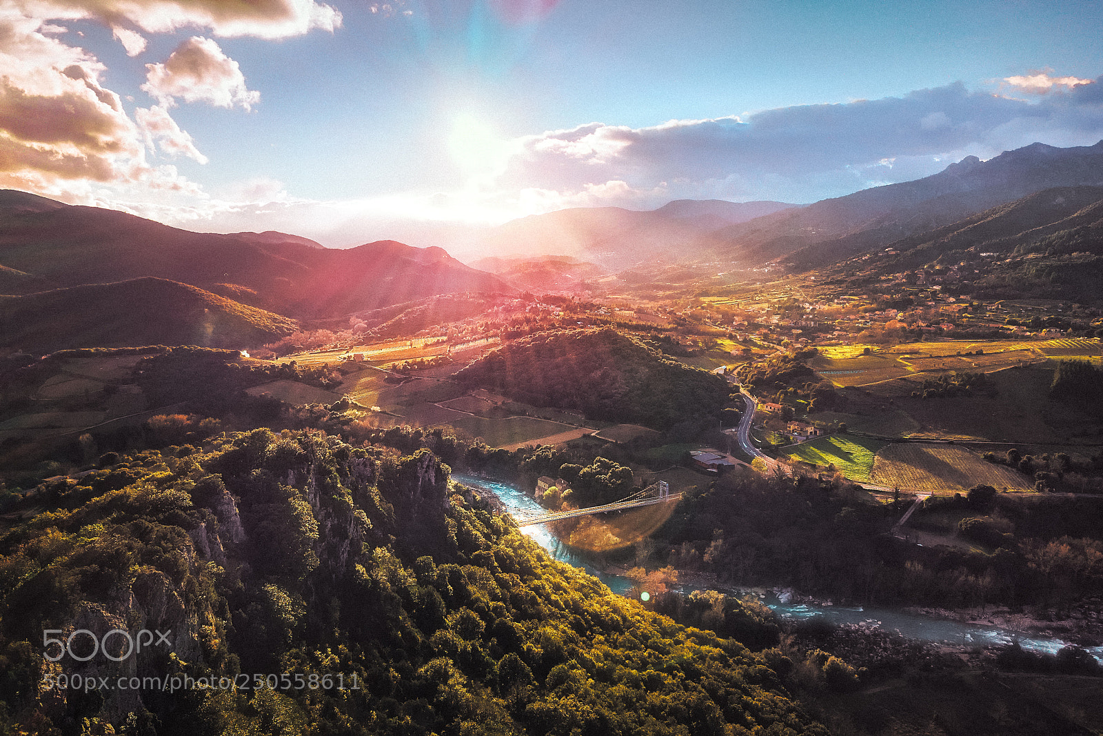 DJI FC220 sample photo. Crossing valleys photography