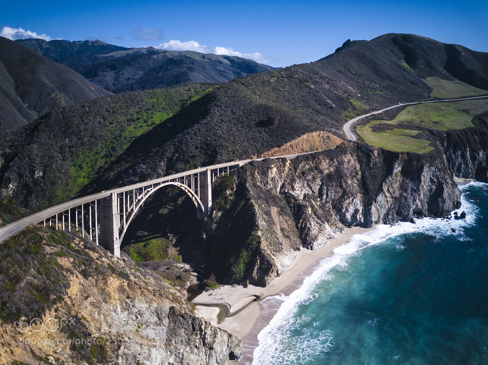 DJI FC220 sample photo. Bigsur, bixby bridge photography