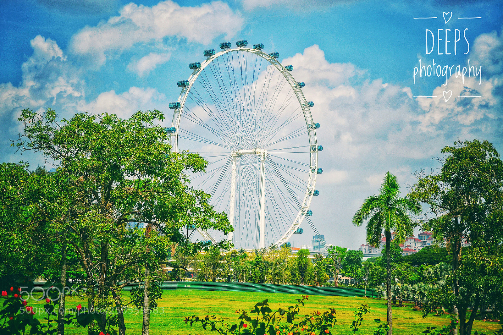 Nikon D3100 sample photo. Singapore flyer photography