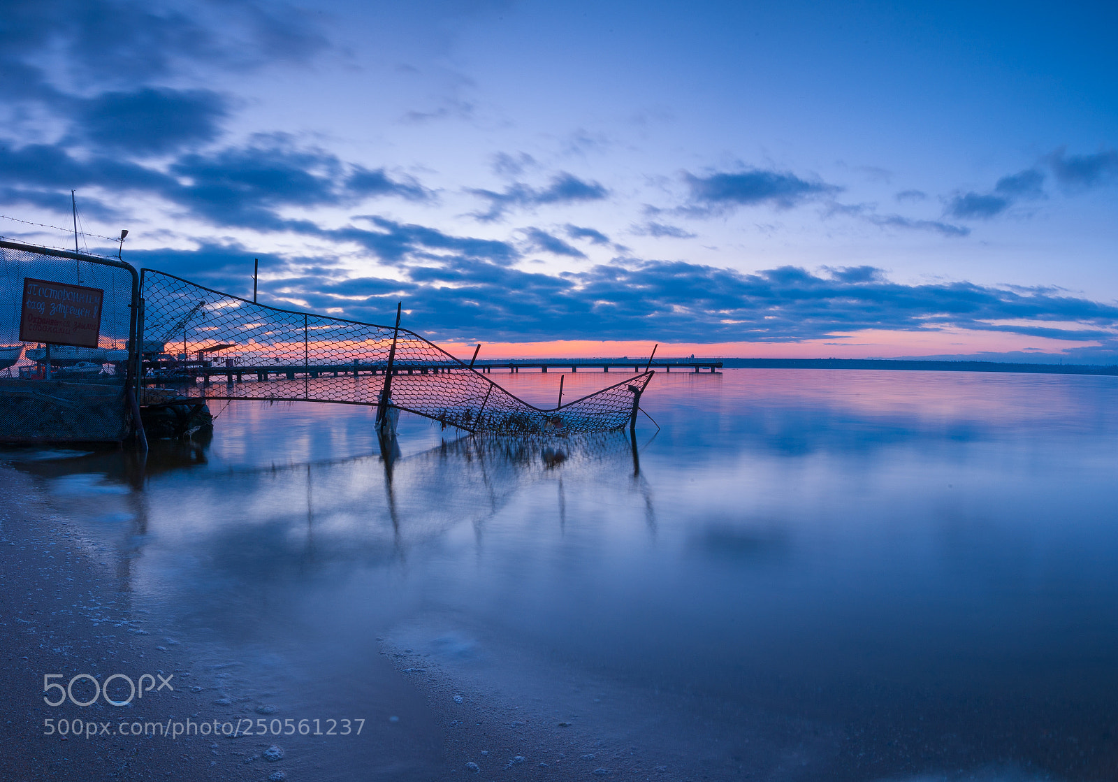 Pentax K10D sample photo. River sunset pano photography