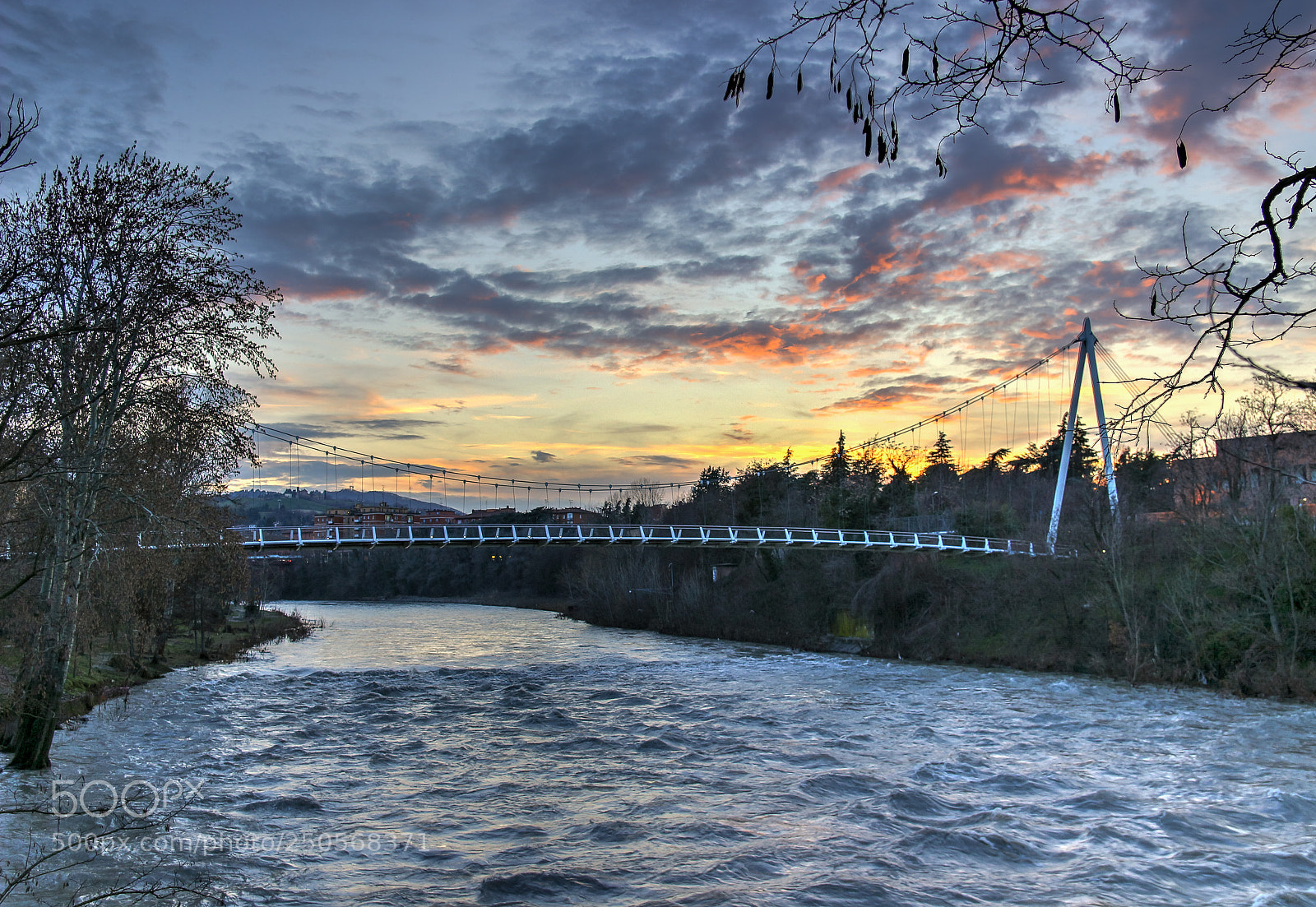Canon EOS 100D (EOS Rebel SL1 / EOS Kiss X7) sample photo. Sunset and the bridge photography