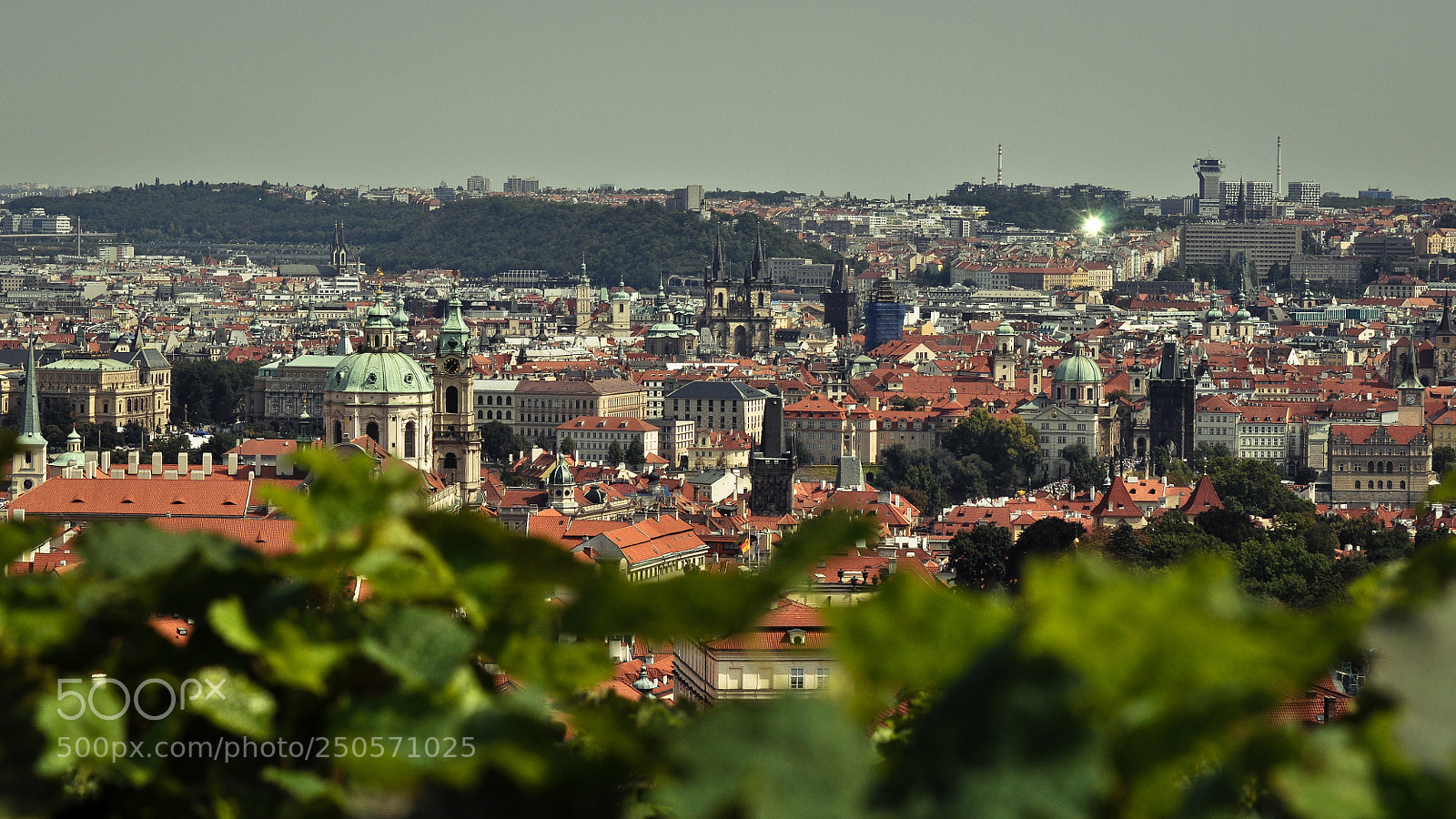 Nikon D5000 sample photo. Prague from strahov garden photography