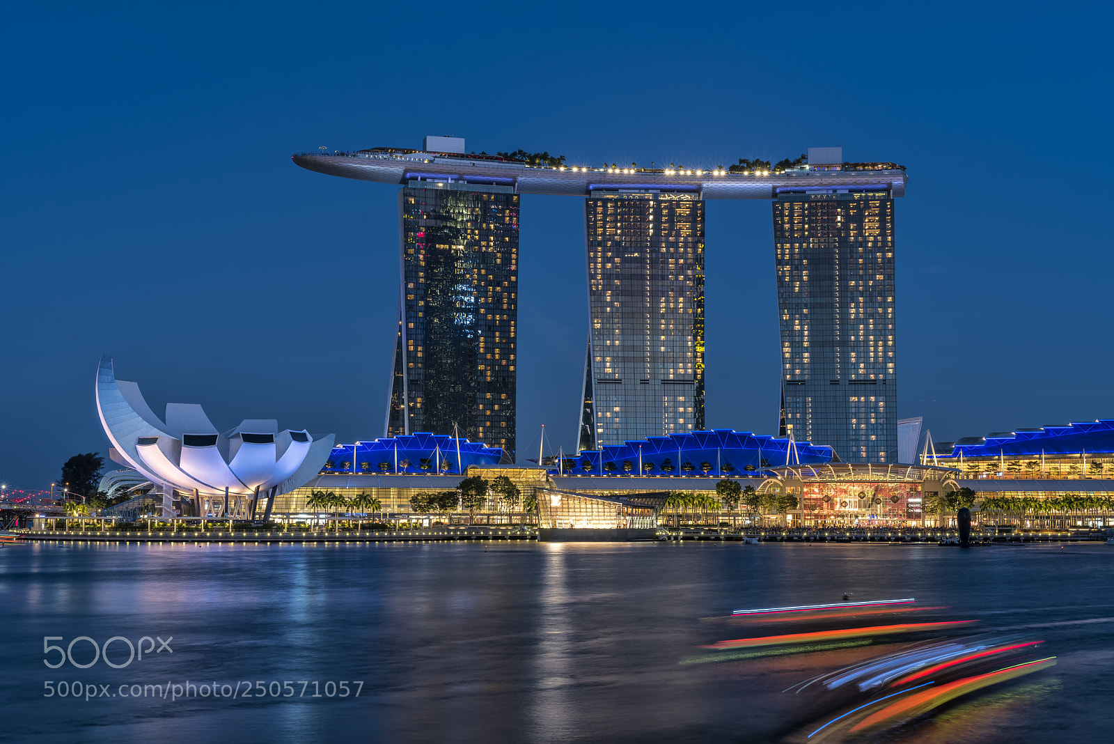 Nikon D810 sample photo. Singapore mbs blue hour photography