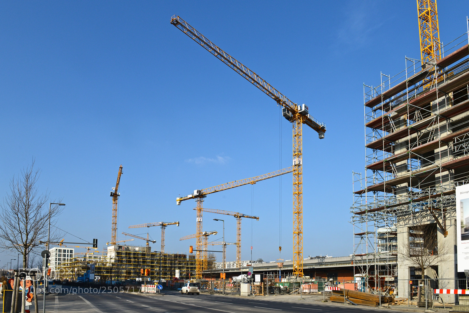 Nikon D800 sample photo. Construction site with yellow photography