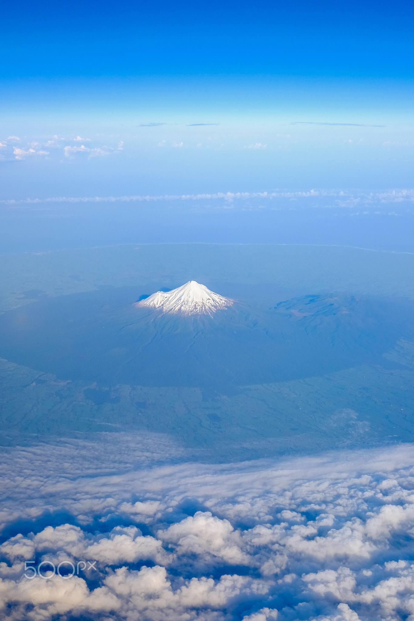 Aerial of Mount Taranaki
