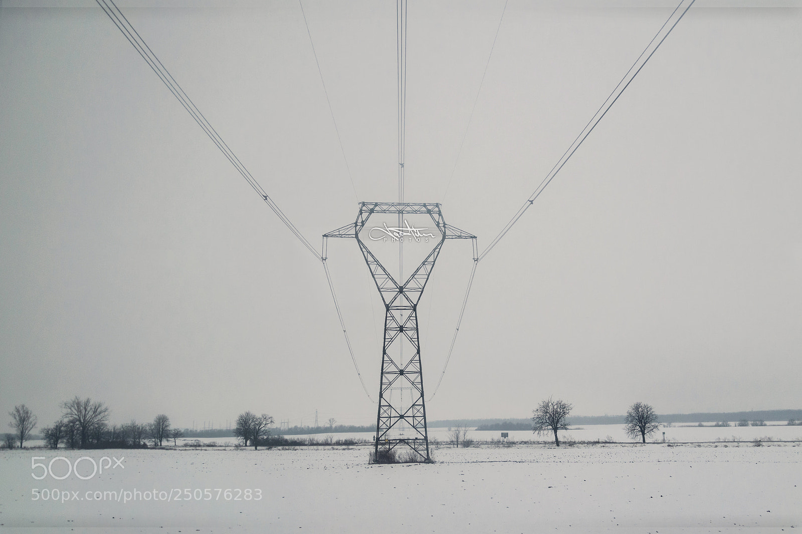 Nikon D5300 sample photo. Snow field minimal photography