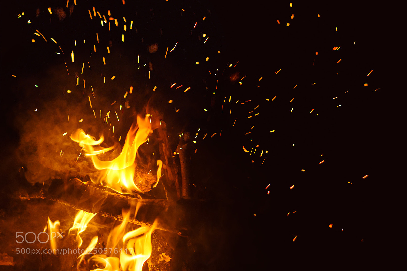 Canon EOS 650D (EOS Rebel T4i / EOS Kiss X6i) sample photo. Night campfire with copyspace photography
