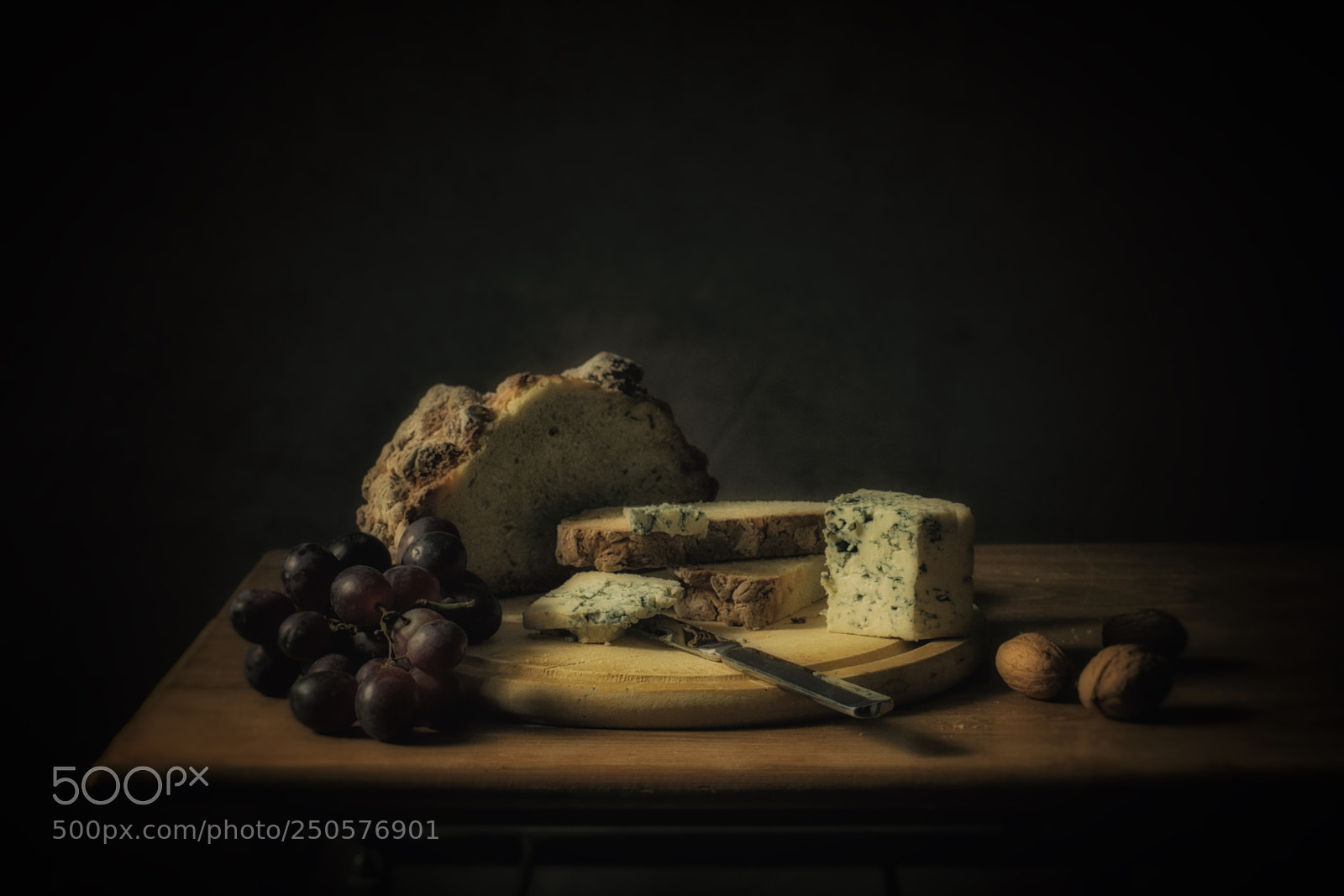 Nikon D850 sample photo. Still life bread, grapes photography