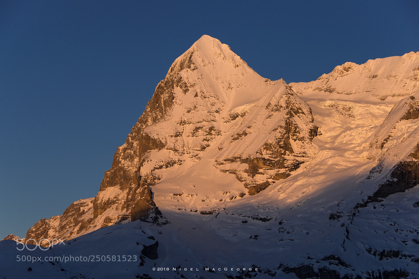 Nikon D5500 sample photo. Eiger at sunset from photography