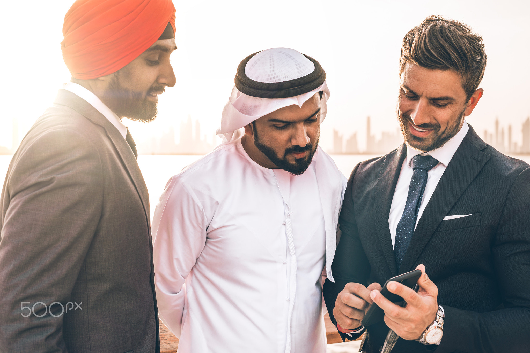 Business team talking about future plans in Dubai