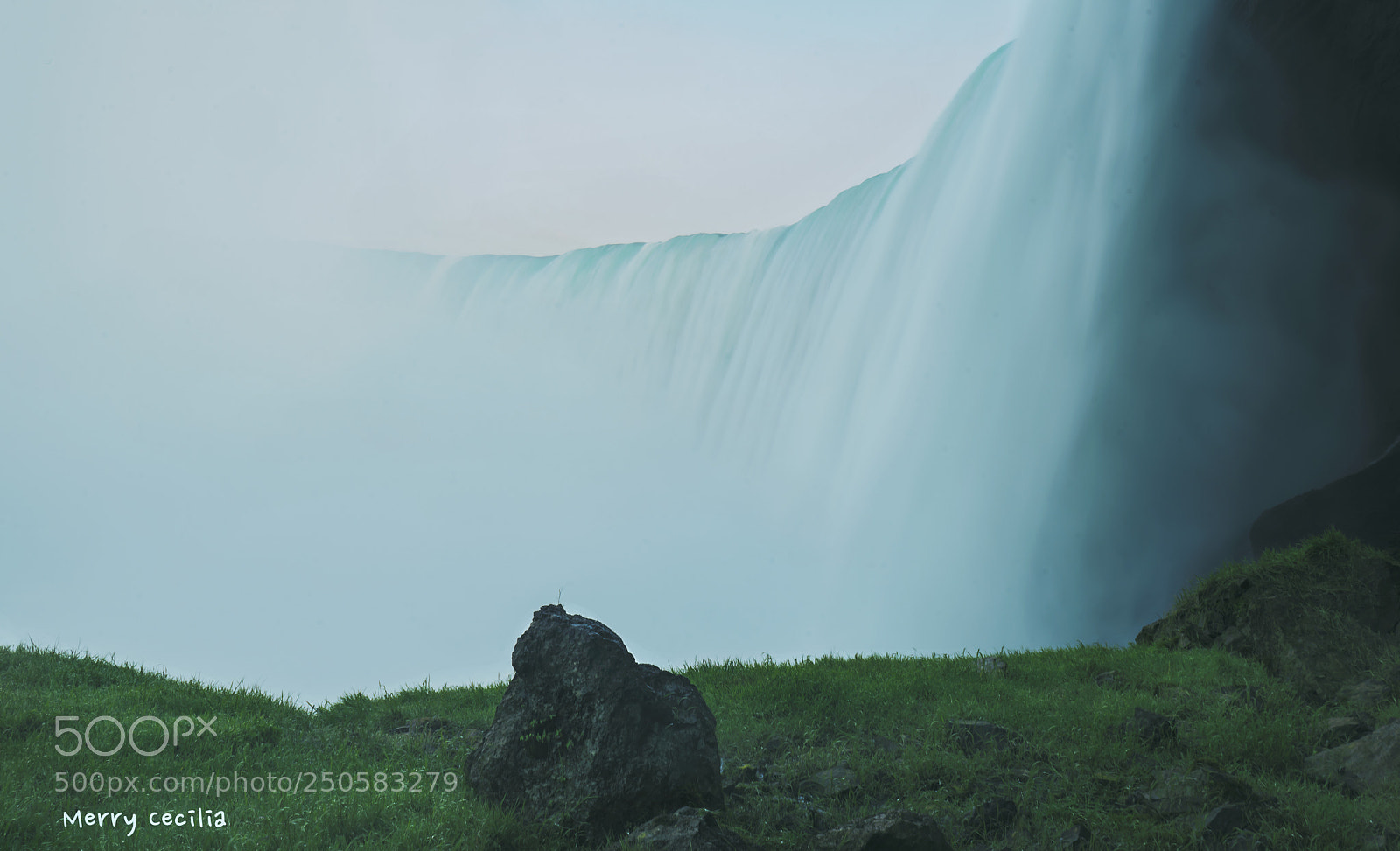 Sony a7 II sample photo. Misty waterfall photography