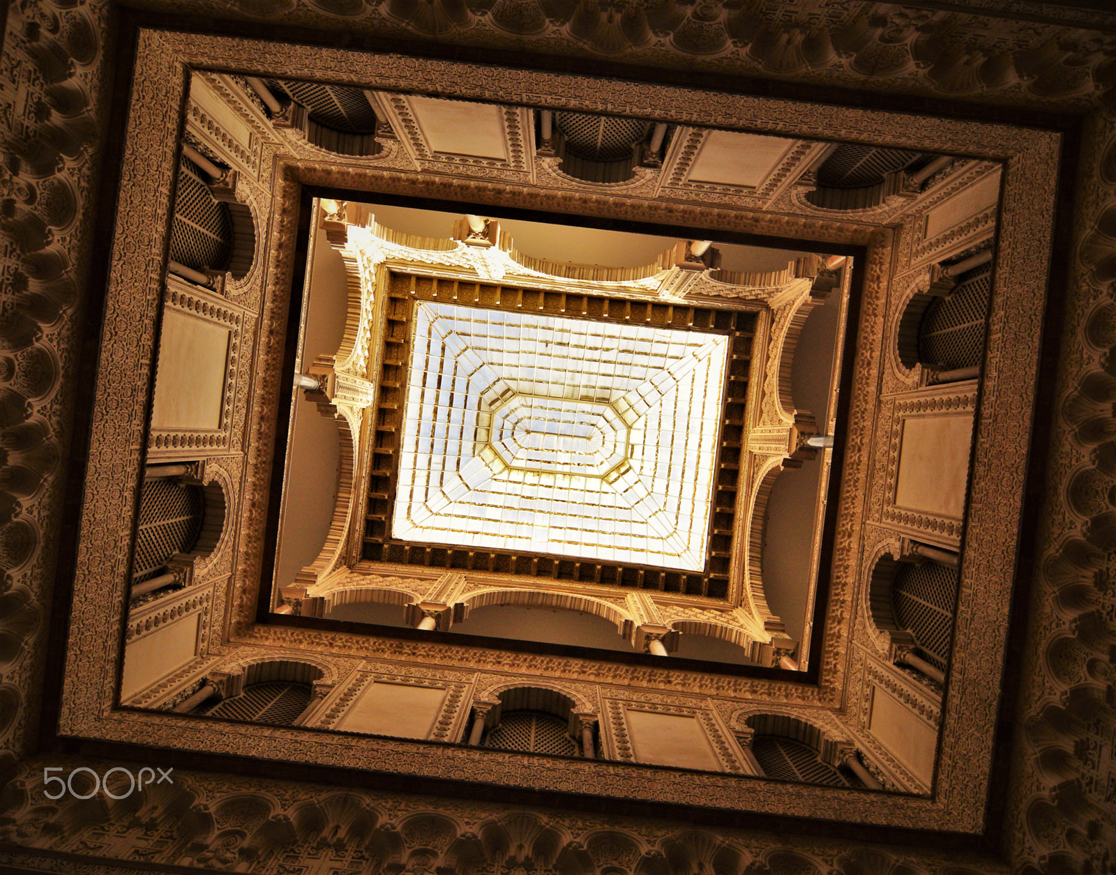 Tokina AT-X Pro 11-16mm F2.8 DX sample photo. Roof window - the alcazar of seville photography