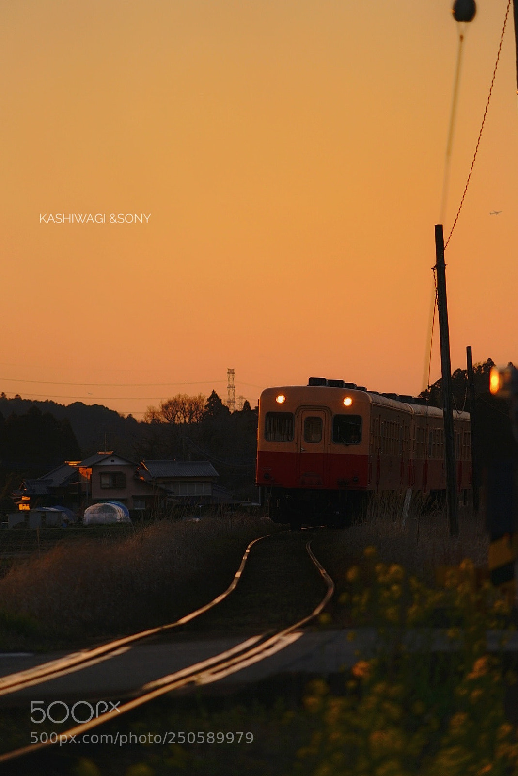 Sony a7 II sample photo. Twilight train photography