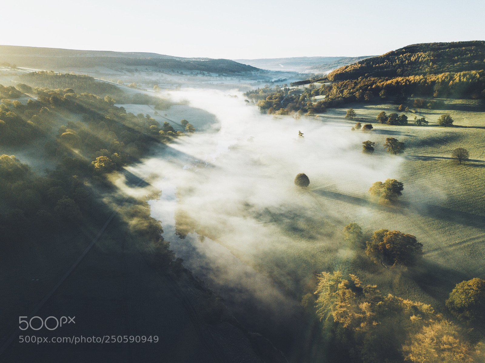 DJI FC220 sample photo. Morning mist photography