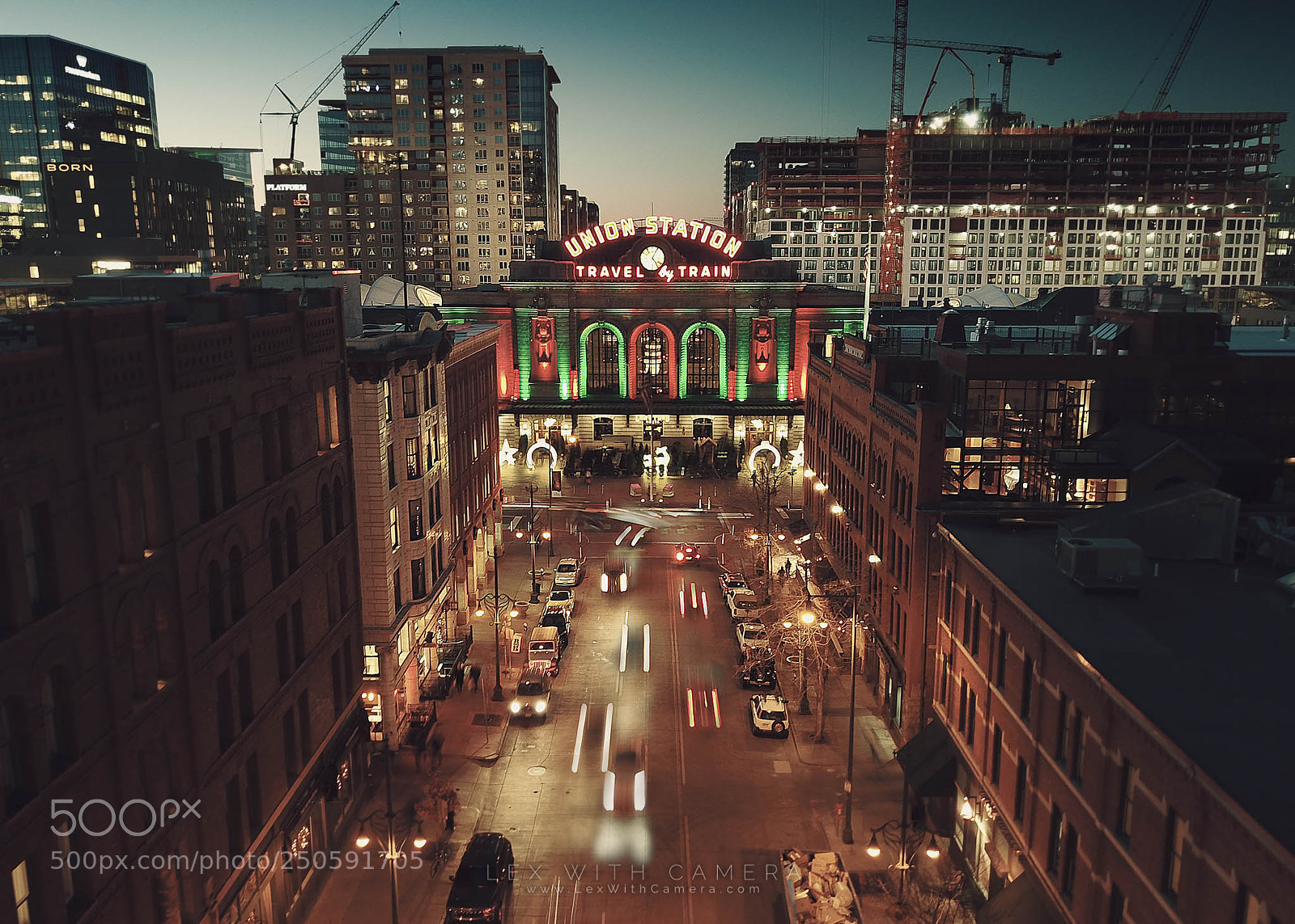 DJI FC220 sample photo. Christmas in denver photography