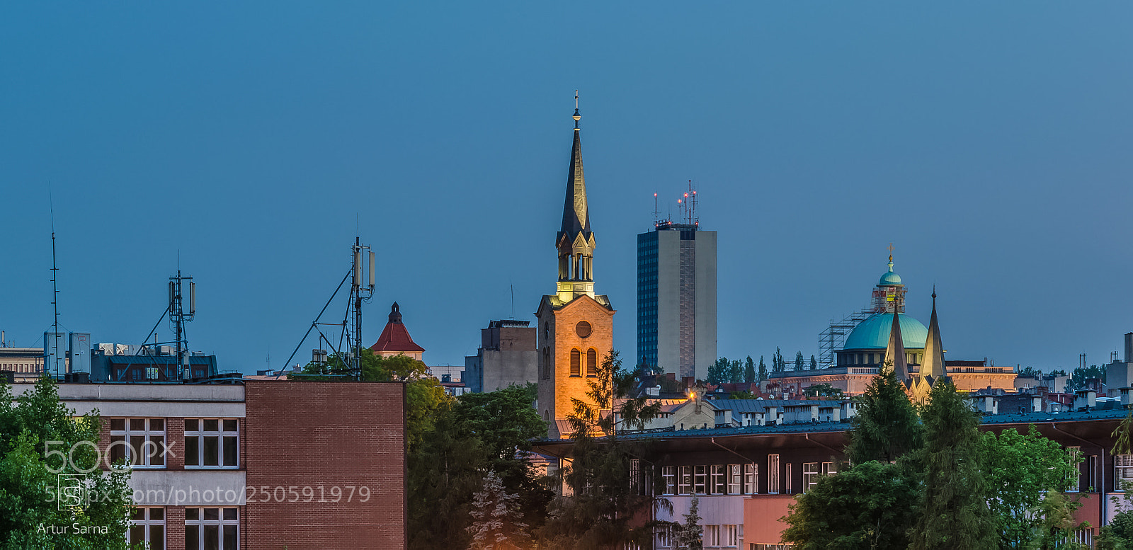 Nikon D5100 sample photo. Katowice at night. photography