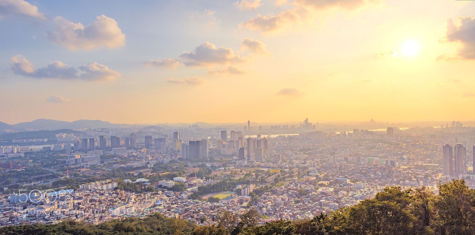 Fujifilm X100F sample photo. Sunset in seoul | cityskape photography