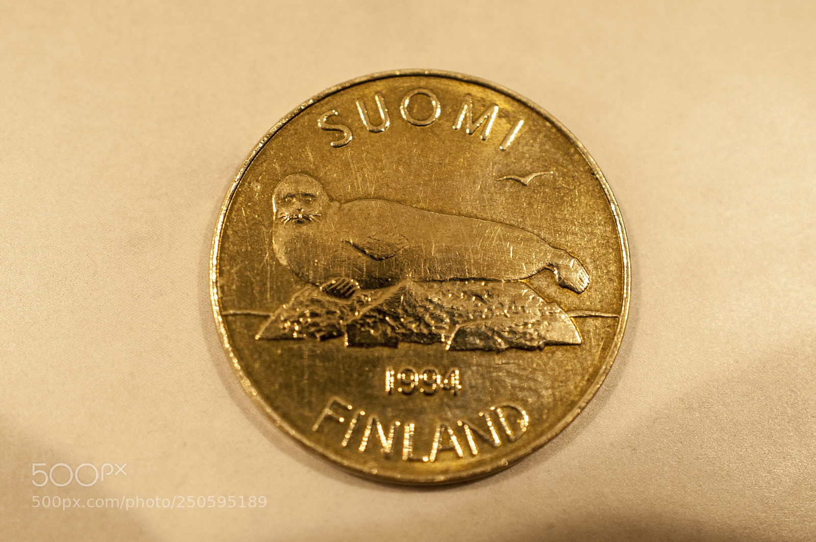 Nikon D700 sample photo. Finland coin 5 mark photography