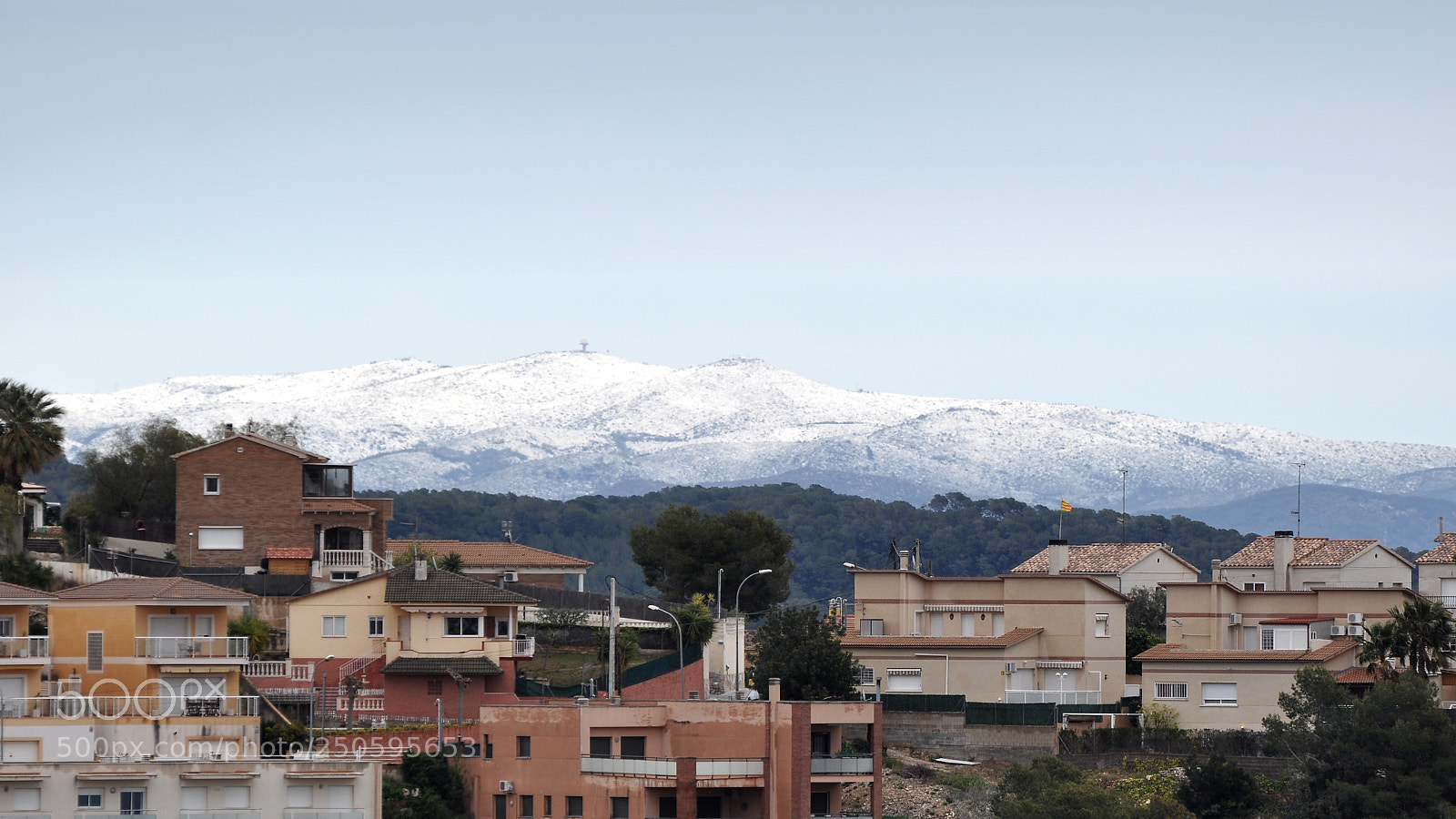 Nikon D90 sample photo. Snow over garraf photography